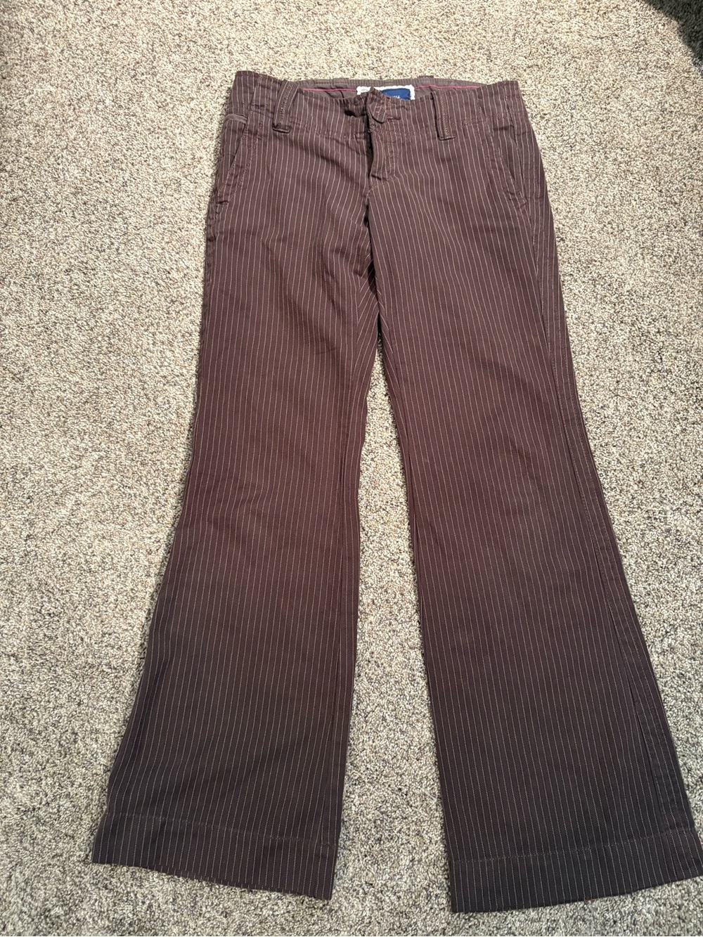 American Eagle Outfitters Brown Pinstripe Wide-Leg Pants